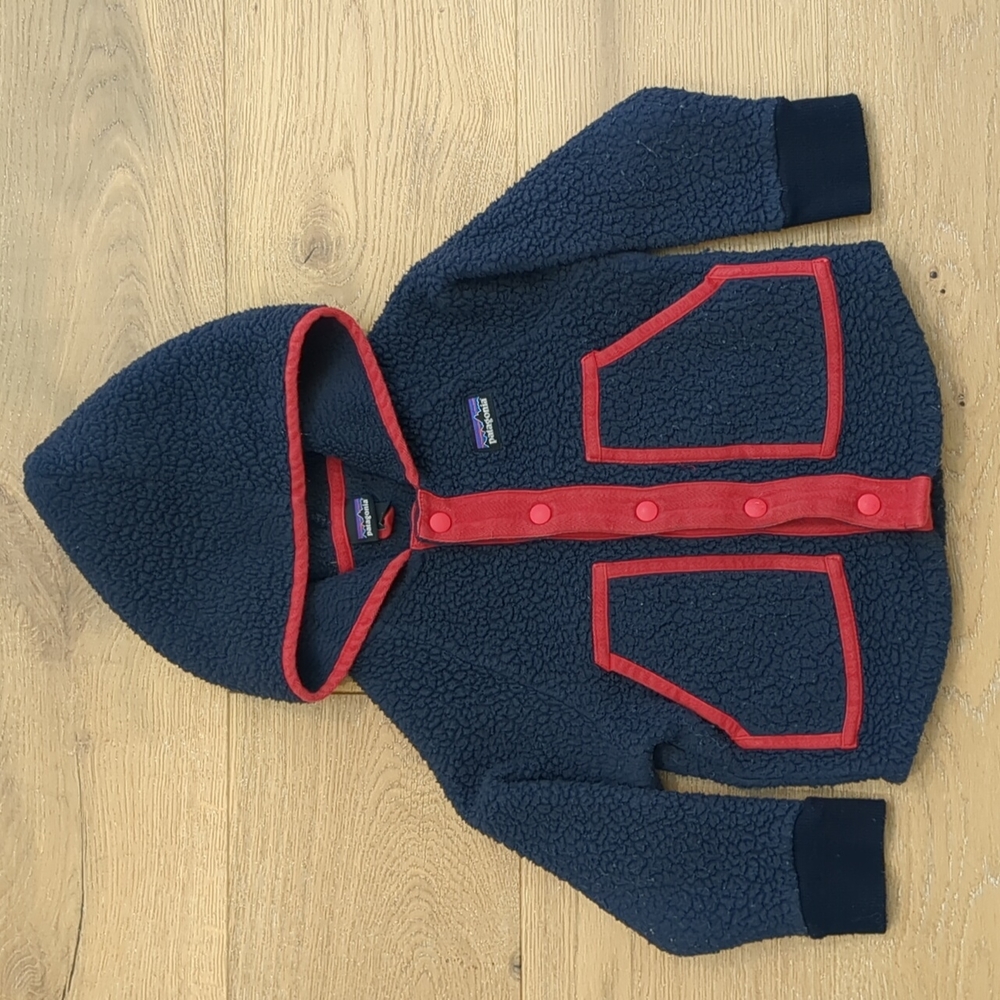 Patagonia hooded fleece with pockets